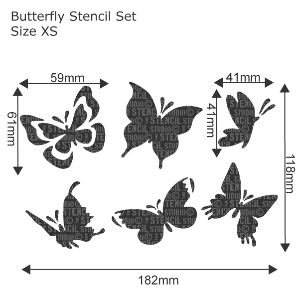 Butterfly / Schmetterling Set  - The Stencil Studio