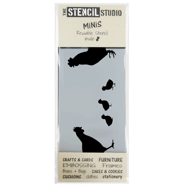 Chickens - Hühner - Mini Stencil