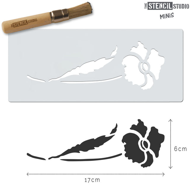 Poppy Stencil - Mohnblume - Mini Stencil
