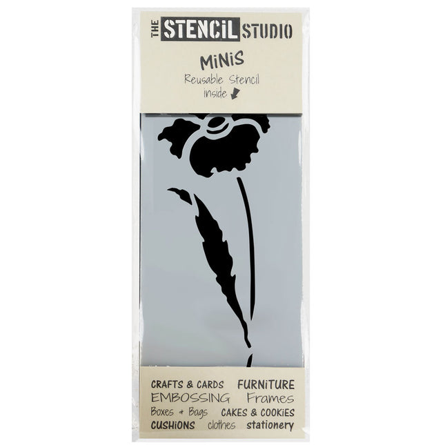 Poppy Stencil - Mohnblume - Mini Stencil