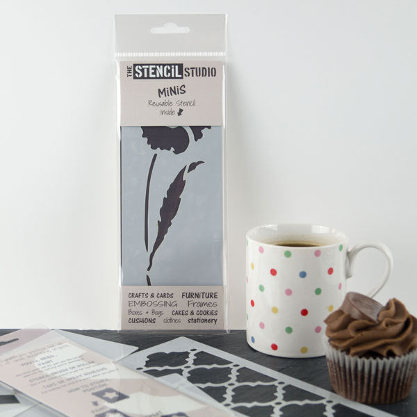 Poppy Stencil - Mohnblume - Mini Stencil