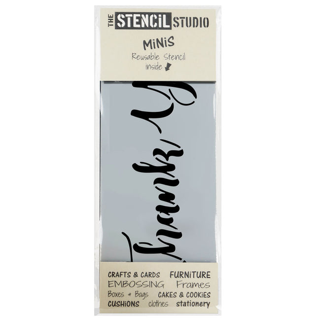Thank You -Text - Mini Stencil