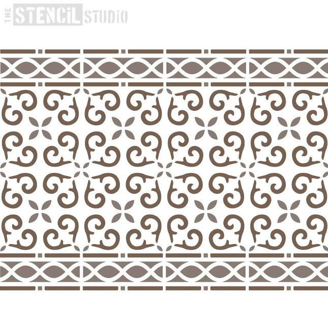 Prestbury Tile & Border Schablone - The Stencil Studio