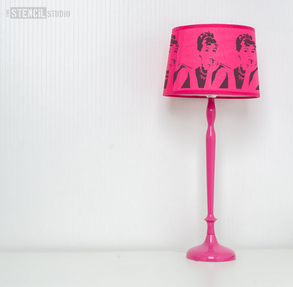 Lampe mit Audrey Hepburn druck