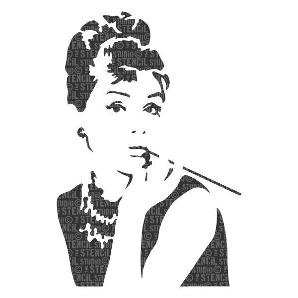 Schablone von Audrey Hepburn
