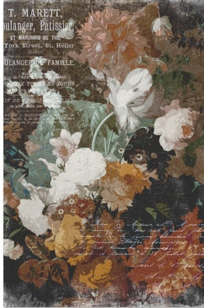 Antike Florale Ephemera - Seidenpapier 18 llb