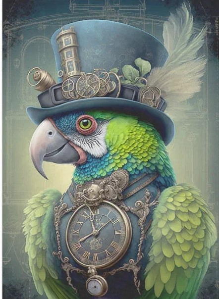 Steampunk Parrot 2 - Seidenpapier  Stärke 18 llb