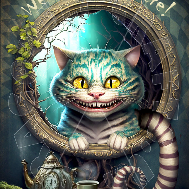 Curios Cheshire Cat – Reispapier 40g/m²