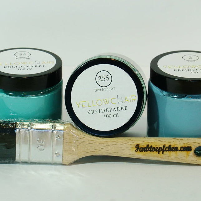 3 einhundert Milliliter Gläser von Yellowchair (Farbe frei wählbar) als Starterset zum Vorzugspreis.