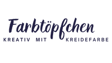 FFarbtoepfchen Logo mit dem Slogan Kreativ mit Kreidefarbe