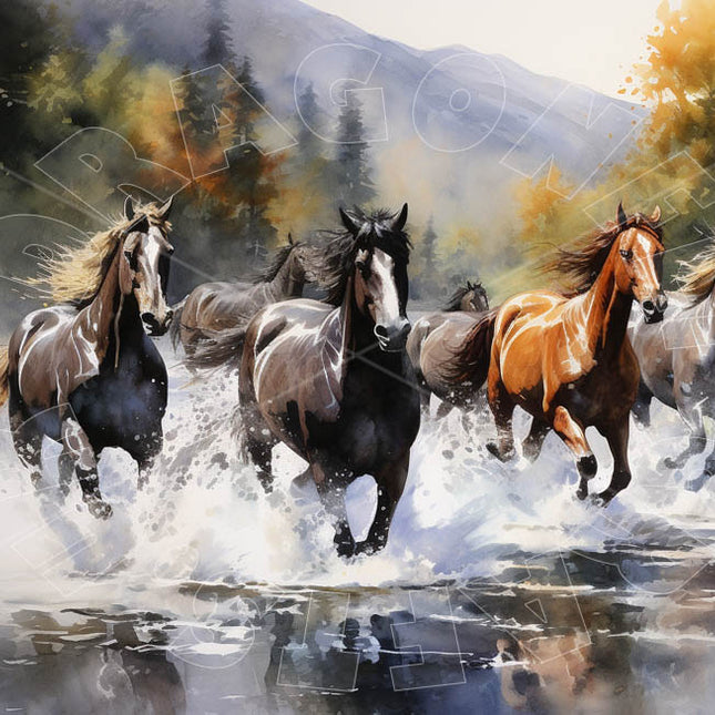 Galopping Horse Decoupage Papier