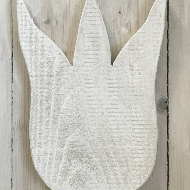 Ein Farbmuster Deckweis Außenfarbe von Yellowchair