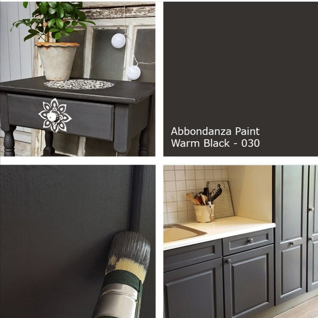 Beispielbilder einer Küche in der Farbe Warm Black 030 von Abbondanza