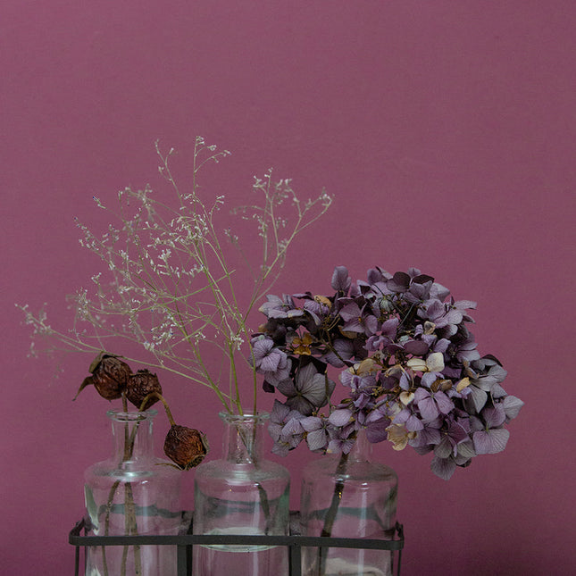 Farbbeispiel für Yellowchair Kreidefarbe in Orient Pink gestrichene Wand