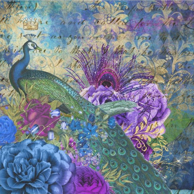 Krönung Pfau - Seidenpapier Stärke 10 lb