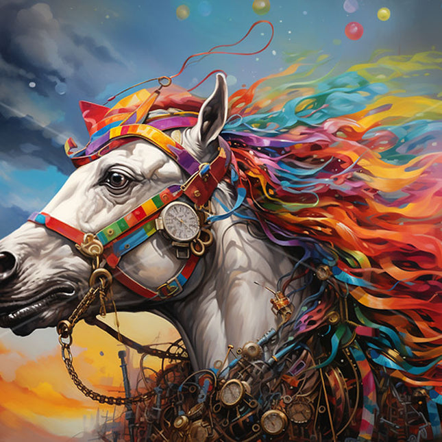 Rainbow Stallion Decoupage Papier