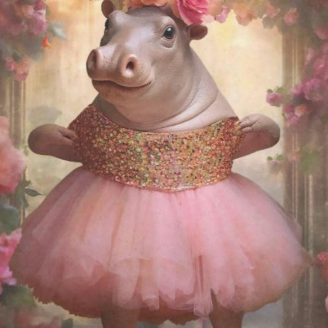 Hippo Ballerina - Seidenpapier  Stärke 18 llb
