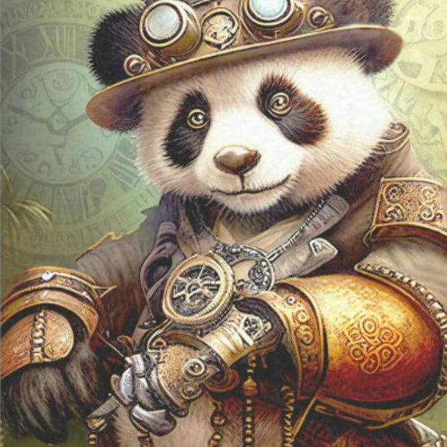 Steampunk Panda - Seidenpapier  Stärke 18 llb