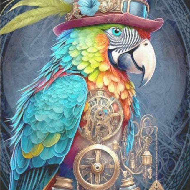 Steampunk Macaw 1 - Seidenpapier  Stärke 18 llb
