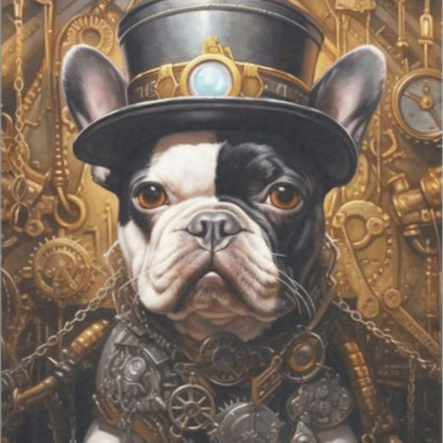 Steampunk Frenchie 2 - Seidenpapier  Stärke 18 llb
