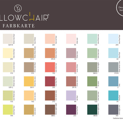 Farbkarte Yellowchair gedruckt