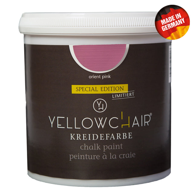 Farbbeispiel für Yellowchair Kreidefarbe 1 Liter Dose Orient Pink