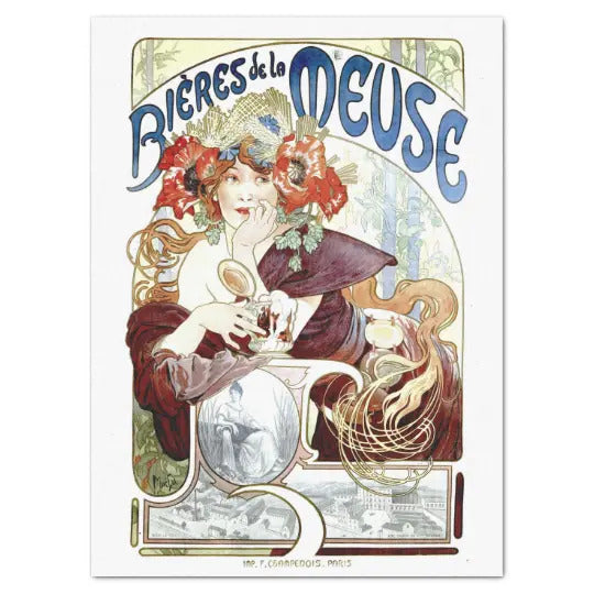 Alphonse Mucha Art - Seidenpapier Stärke 10 lb