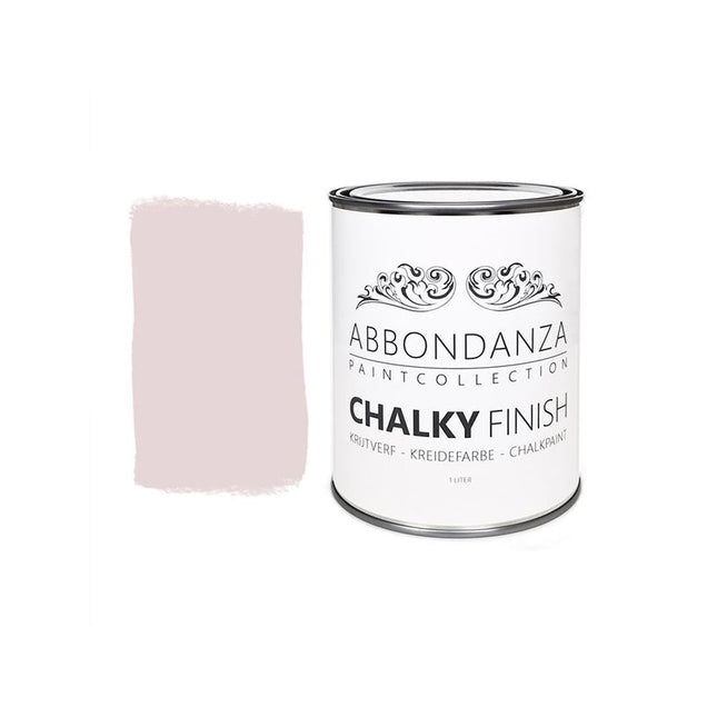Eine Dose Abbondanza Kreidefarbe und ein Farbmuster für Abbondanza Farbe Morning Dawn Nr. 625