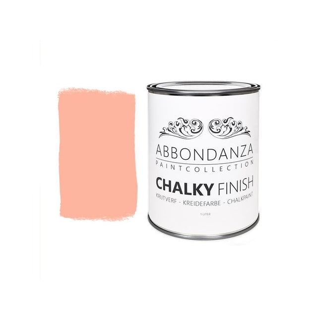 Eine Dose Abbondanza Kreidefarbe und ein Farbmuster für Abbondanza Farbe Baby Girl Nr. 750