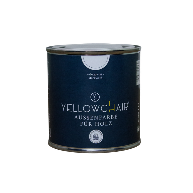 Eine Dose Deckweiß Außenfarbe von Yellowchair