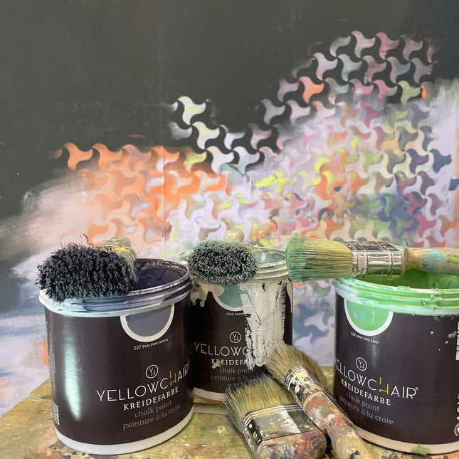 Schablonierte Wand / Wallart