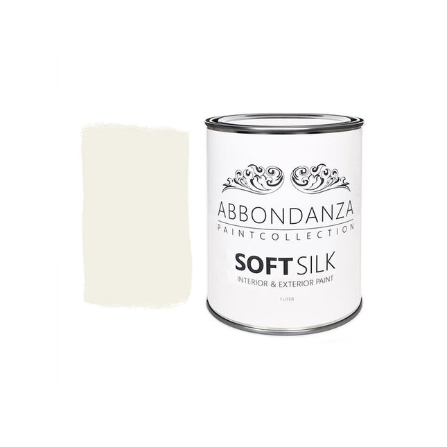 Eine Dose Abbondanza Soft Silk und ein Farbmuster für Abbondanza Farbe Pepple Nr. 011