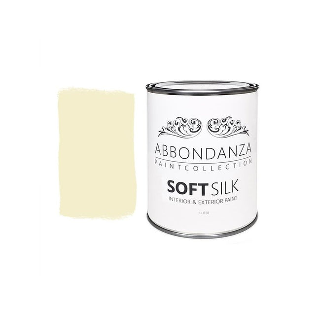 Eine Dose Abbondanza Soft Silk und ein Farbmuster für Abbondanza Farbe Cafe au Lait Nr. 025