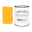 Eine Dose Abbondanza Soft Silk und ein Farbbeispiel für Abbondanza Farbe Mariegold Nr. 072