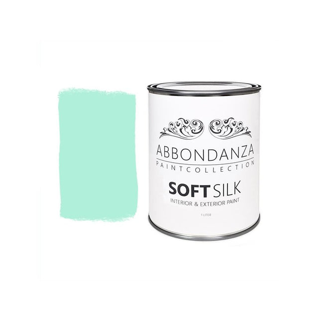 Eine Dose Abbondanza Soft Silk und ein Farbmuster für Abbondanza Farbe Cuban Car Nr. 350