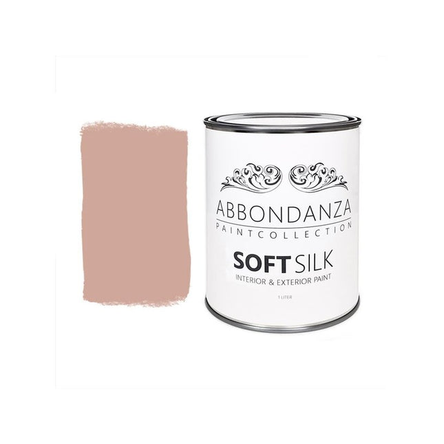 Eine Dose Abbondanza Soft Silk und ein Farbbeispiel für Abbondanza Farbe Nude Nr. 675