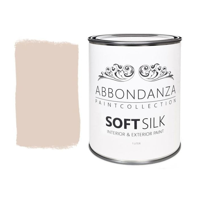 Farbmuster und Dose Abbondanza Plaster Pink 676