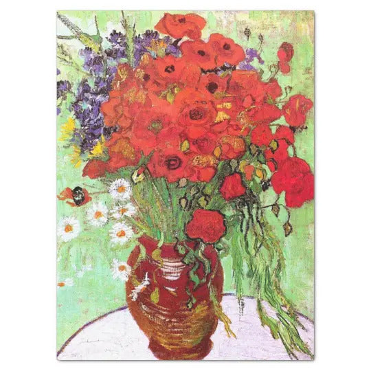 Van Gogh Rote Poppien - Seidenpapier Stärke 10 lb