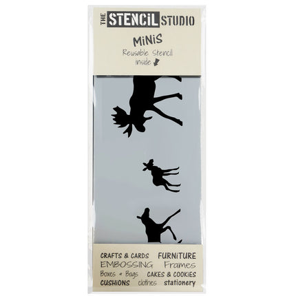 Moose Family - Rentiere - Mini Stencil
