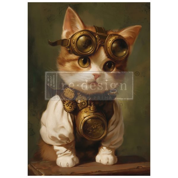 Clockwork Kitty – A1 Redesign Prima Reispapier