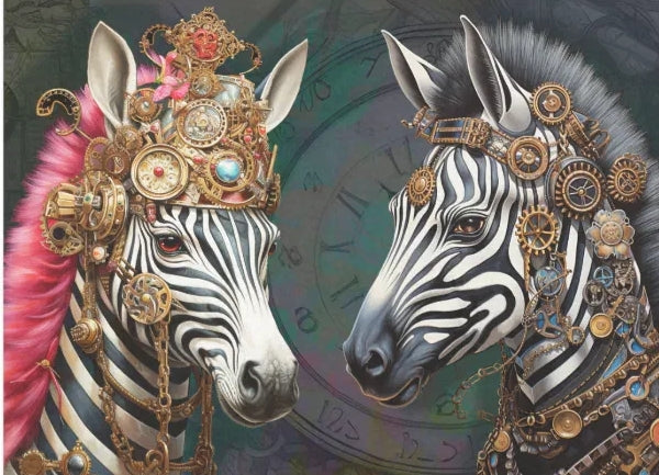 Zebra Love Landscape – Seidenpapier  Stärke 26,6 g/m²