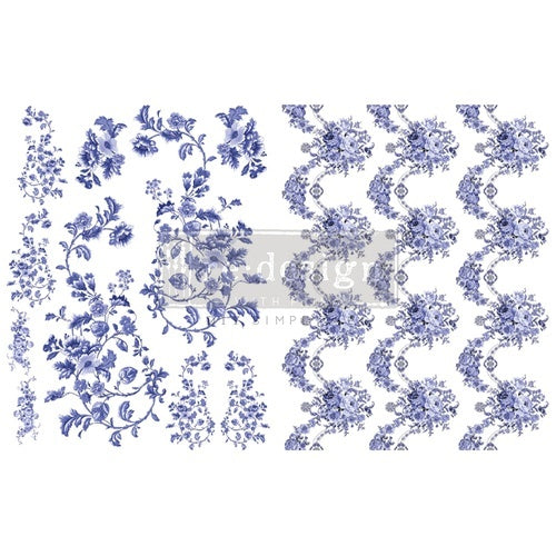 Redesign with Prima - Azure Florals II H2O Transfer