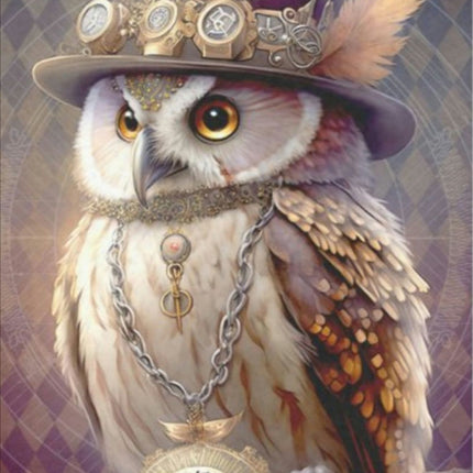 Steampunk Owl – Seidenpapier  Stärke 18 llb
