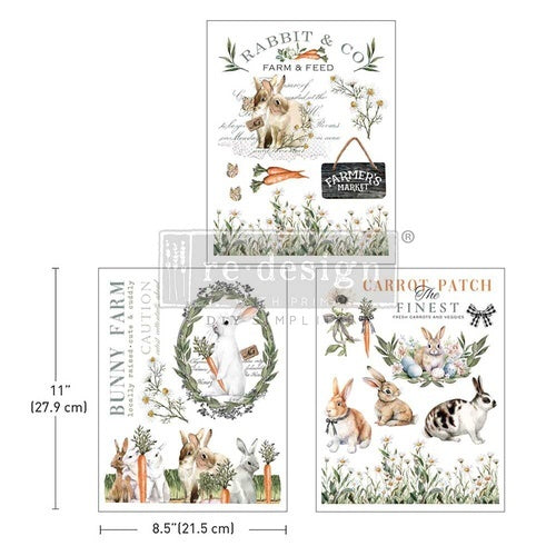 Blossom Bunnies - Redesign A4 Transfer