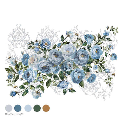 Azure Blossom Decor Transfer mit Blumen