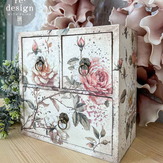 Creamy Blush Blooms - Redesign  A4 Transfer