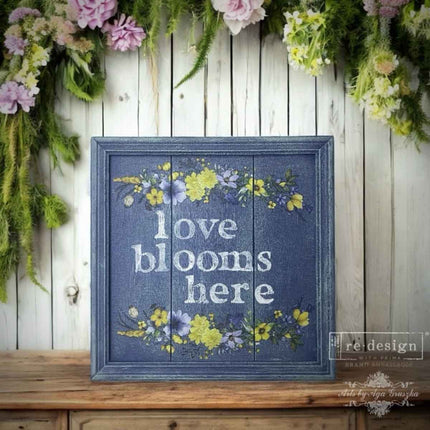 Sunlit Aviary Möbeltransfer mit Vögelchen auf Kommode