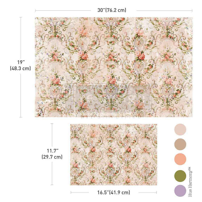 Decoupage Papier mit Blumen