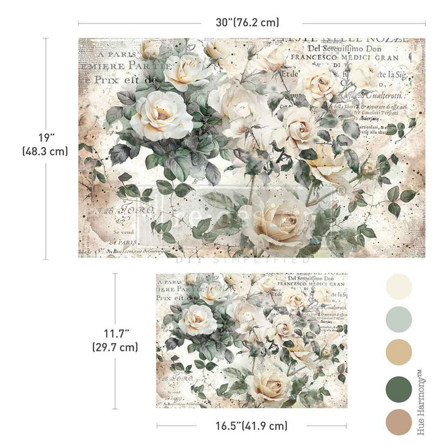 Decoupage Papier mit Blumen