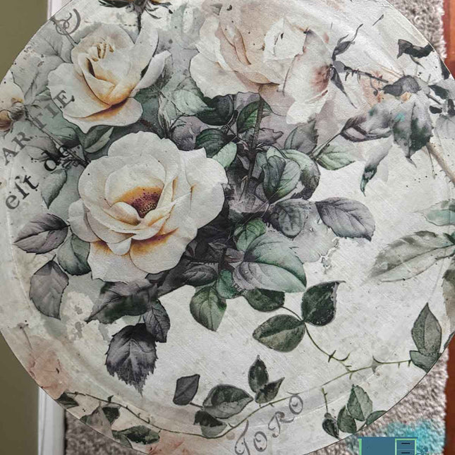 Decoupage Papier mit Blumen